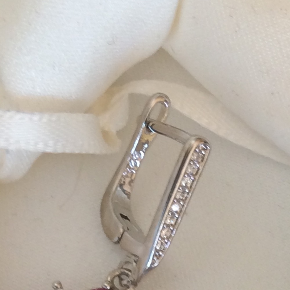 Sterling Silver Rainbow Mystic Topaz Necklace/ Earrings set  925 - Picture 8 of 8